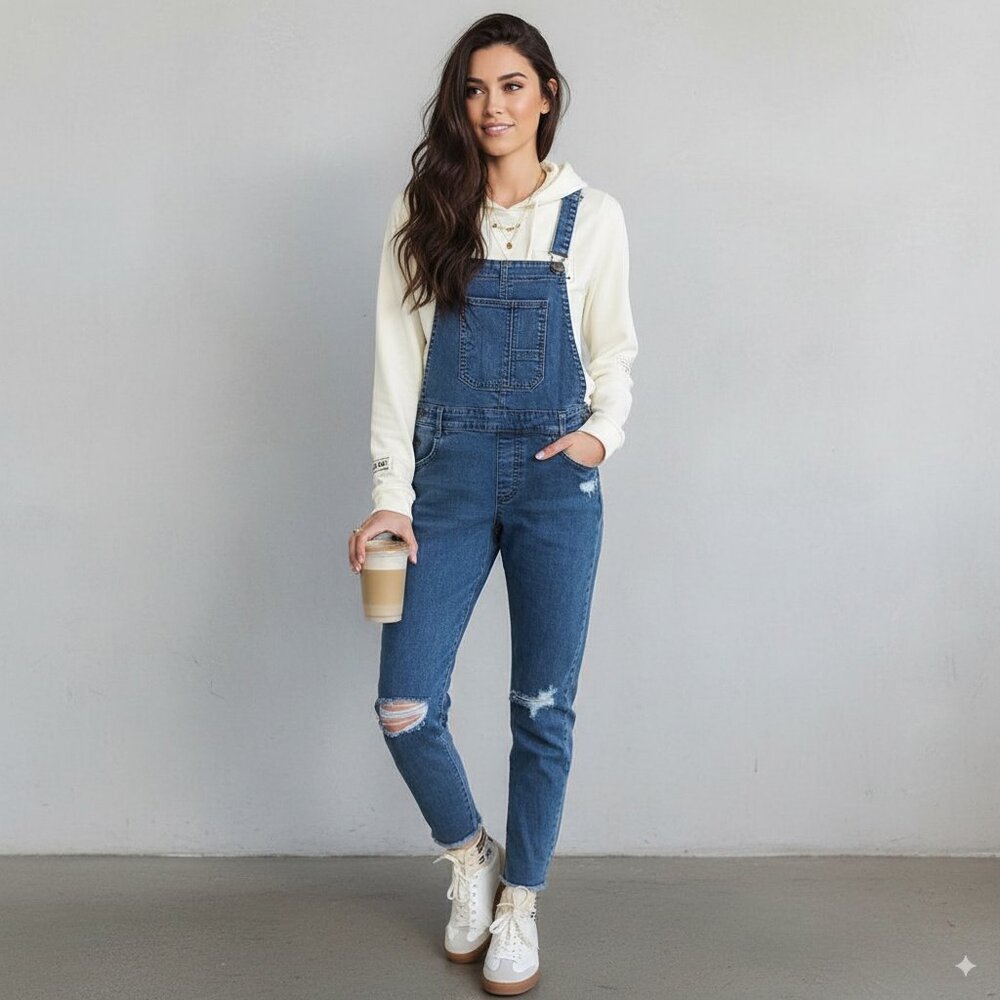 NWT Element Promise Overalls Denim Jeans Size M